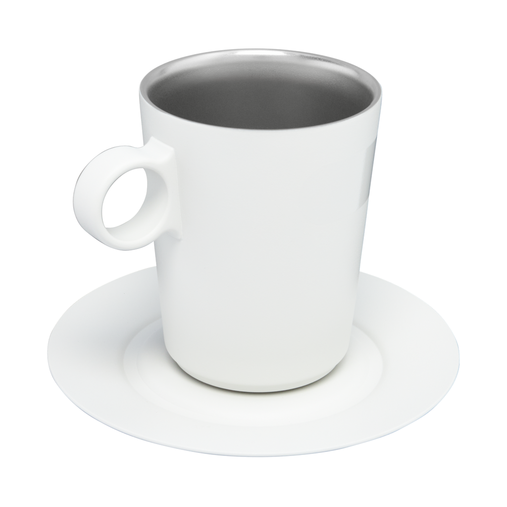 The DayBreak Café Latte Cup & Stillness Saucer | 10.6 OZ - Daily Sip. Daily Refill.