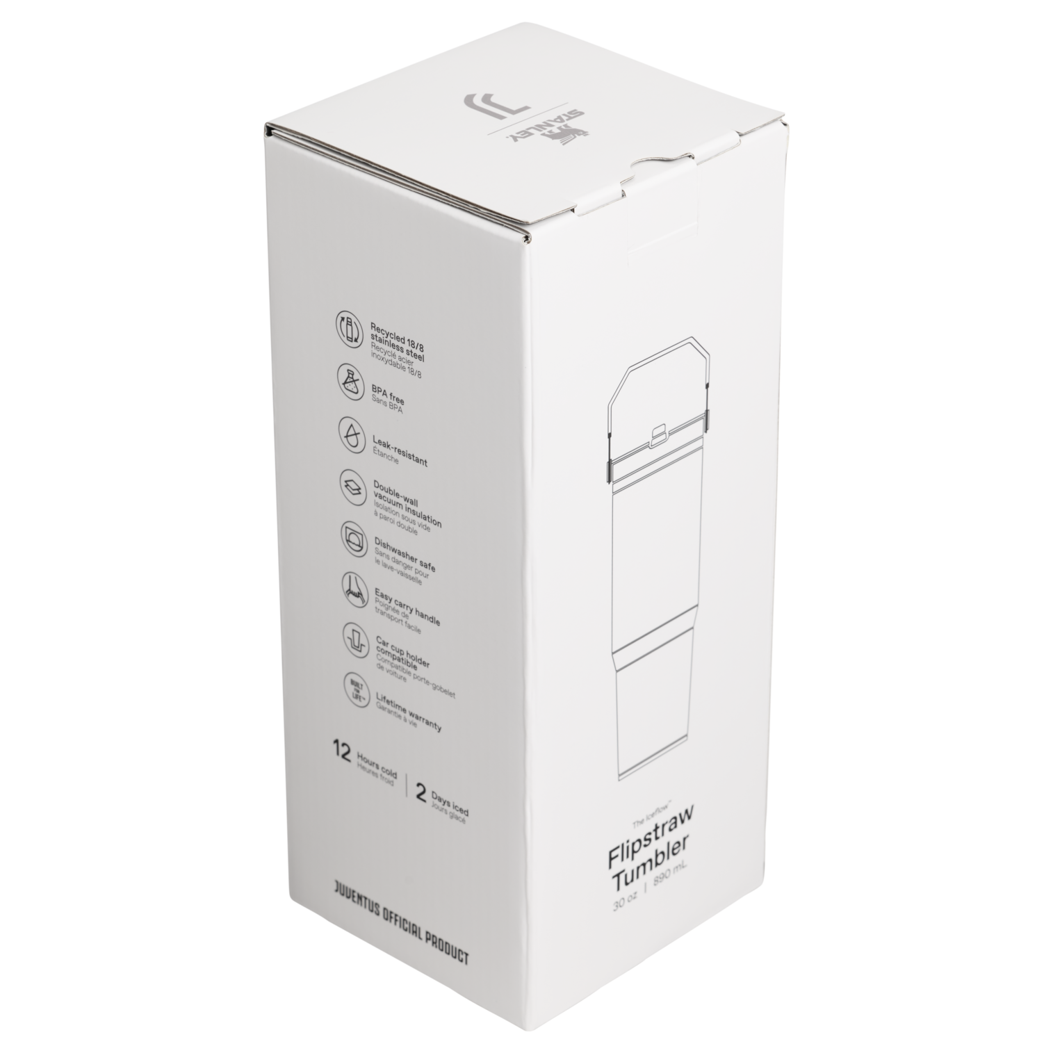 Stanley 1913 x Juventus The IceFlow™ Flip Straw 2.0 Tumbler | 30 OZ - Tumbler That Fits