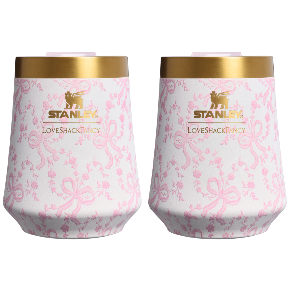 Stanley 1913 x LoveShackFancy Holiday The Reserve Wine Tumbler Set | 11 OZ (2-pack) - Fresh Hydration Routine
