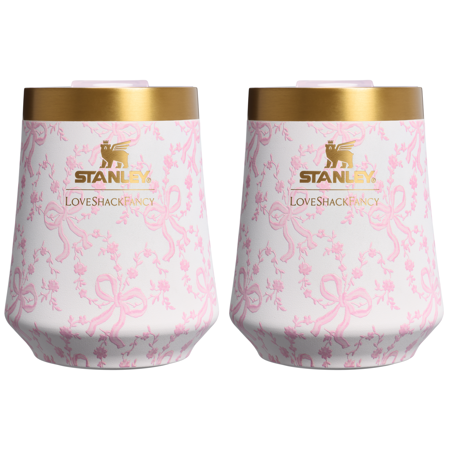 Stanley 1913 x LoveShackFancy Holiday The Reserve Wine Tumbler Set | 11 OZ (2-pack) - Fresh Hydration Routine